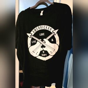 Amerrickan Live Love & Be Happy shirt XL Zack Merrick All Time Low